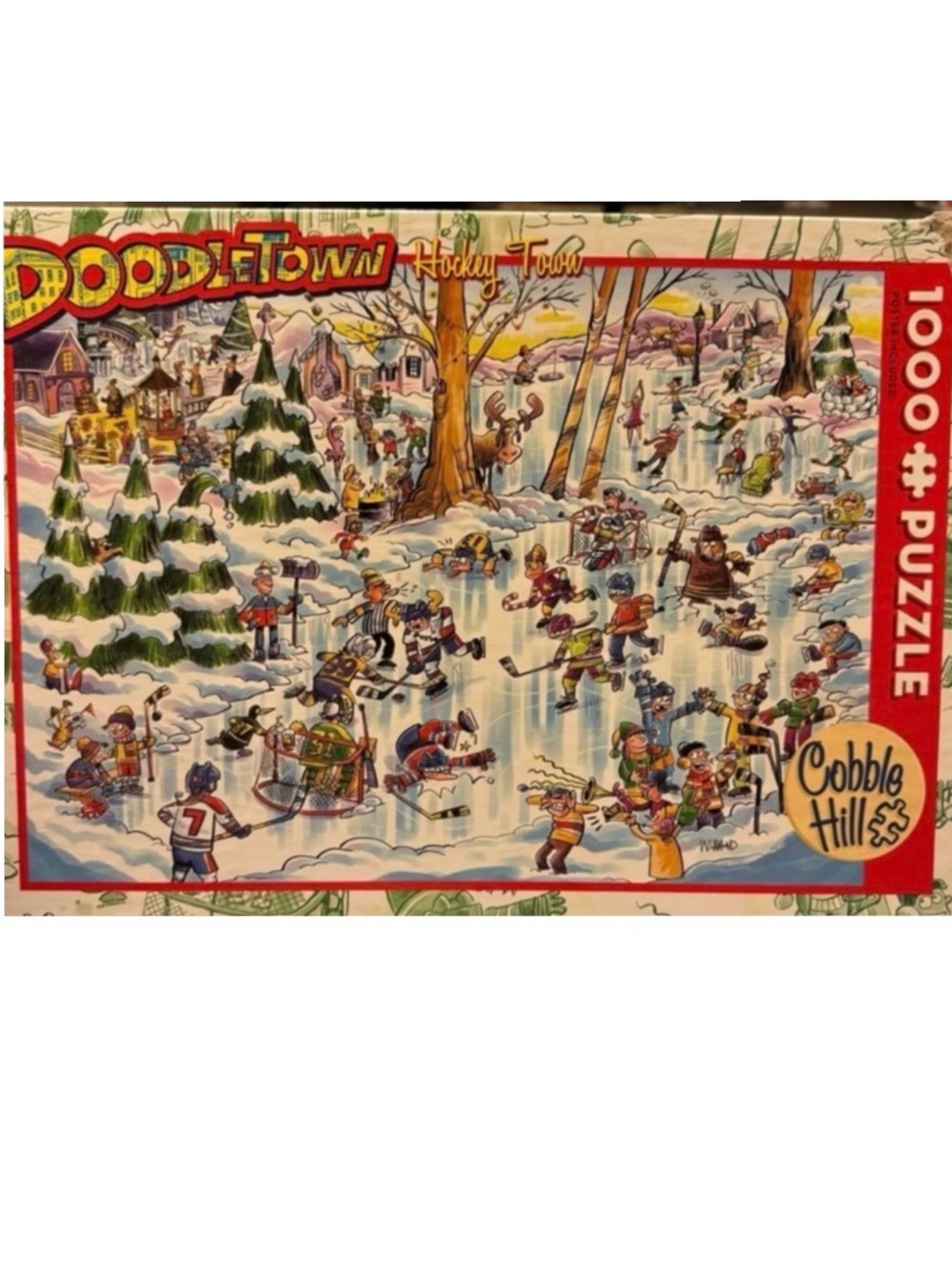 Cobble Hill Doodletown Winter Hockey 1000pc Puzzle